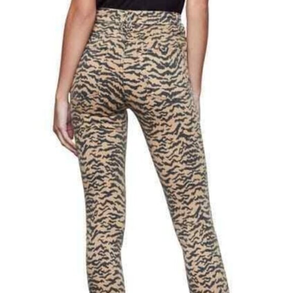 GOOD American BNWT "Good Waist Crop" Animal Jeans - Picture 13 of 13